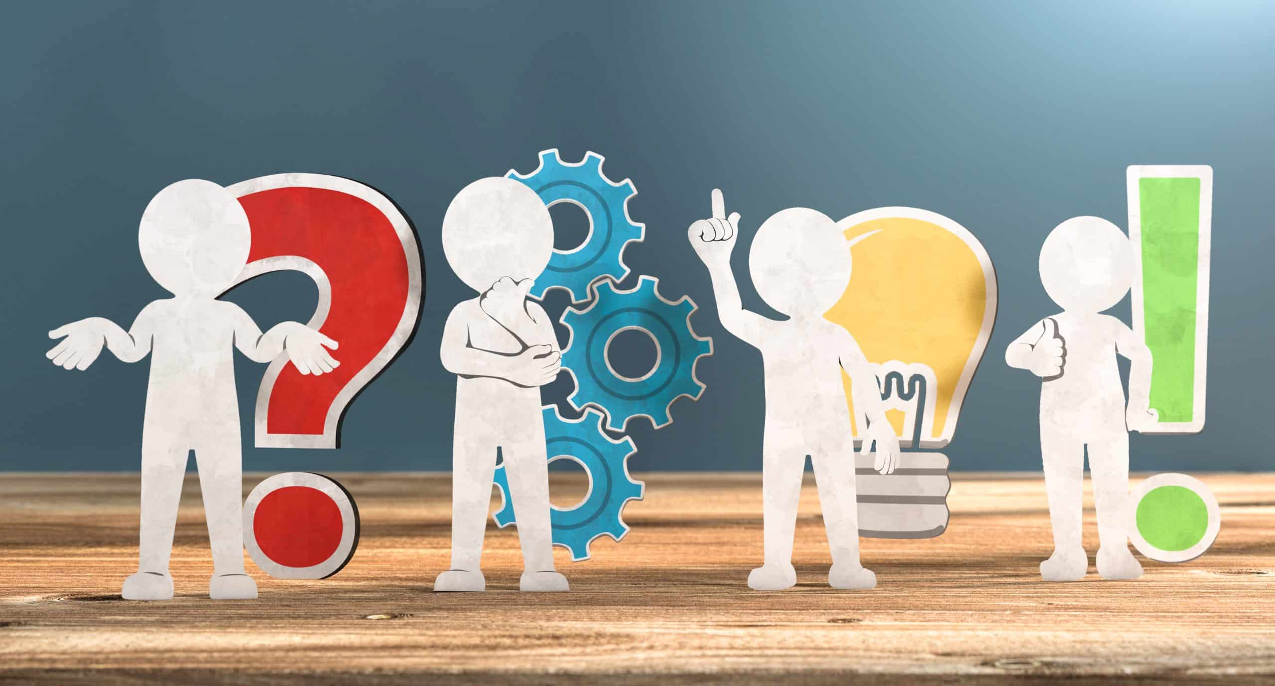 Papierfiguren symbolisieren Idee und Verwirklichung. © fotomek - stock.adobe.com